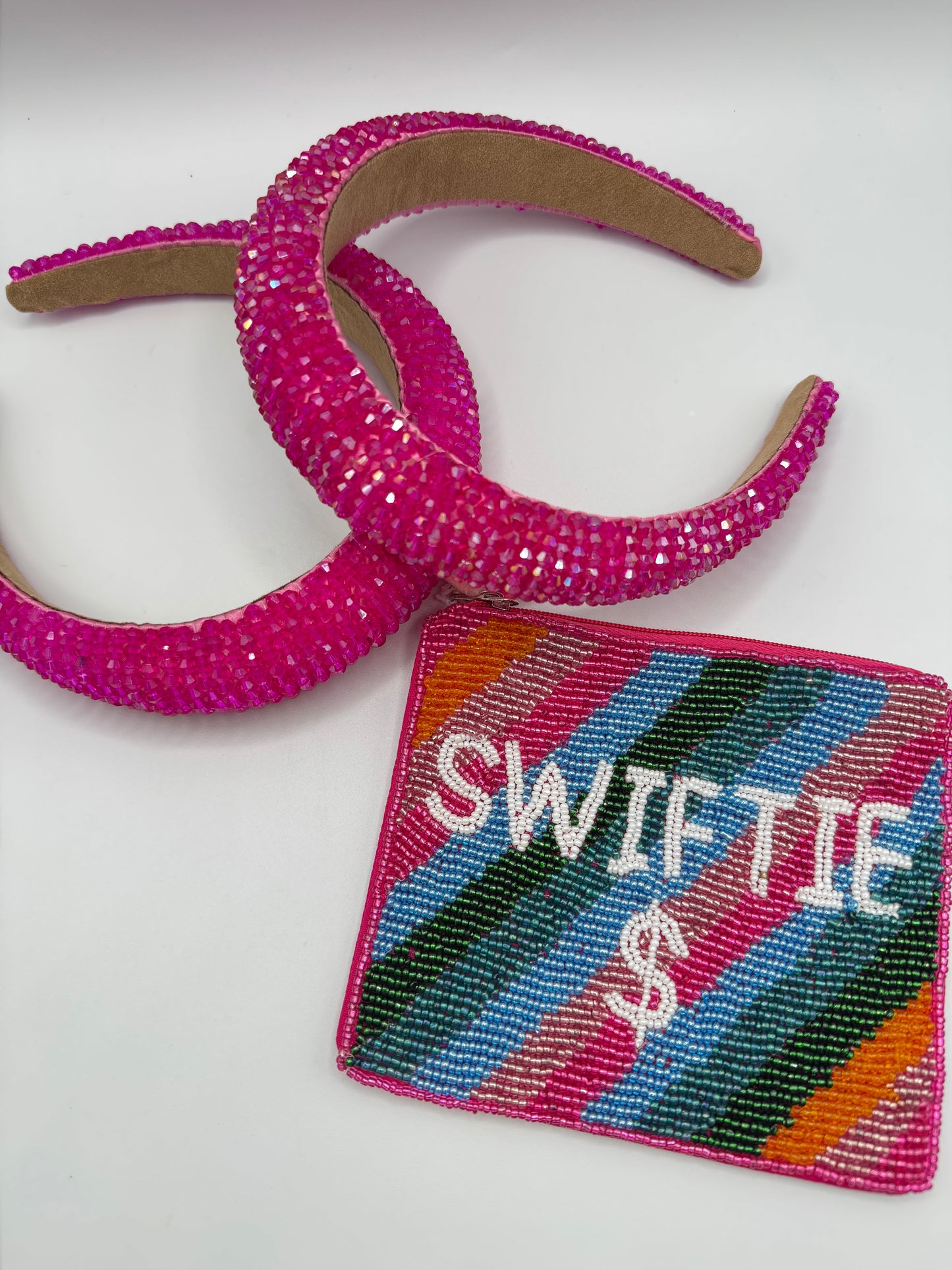 Blingy Pink Beaded Headband