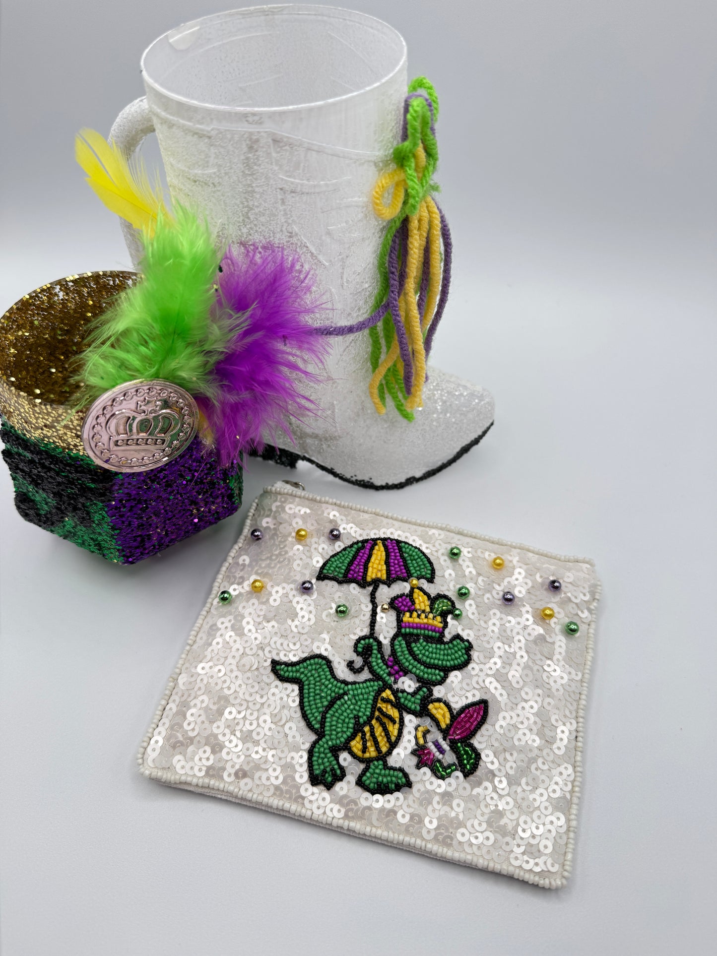 Alligator Mardi Gras Mambo Coin Purse