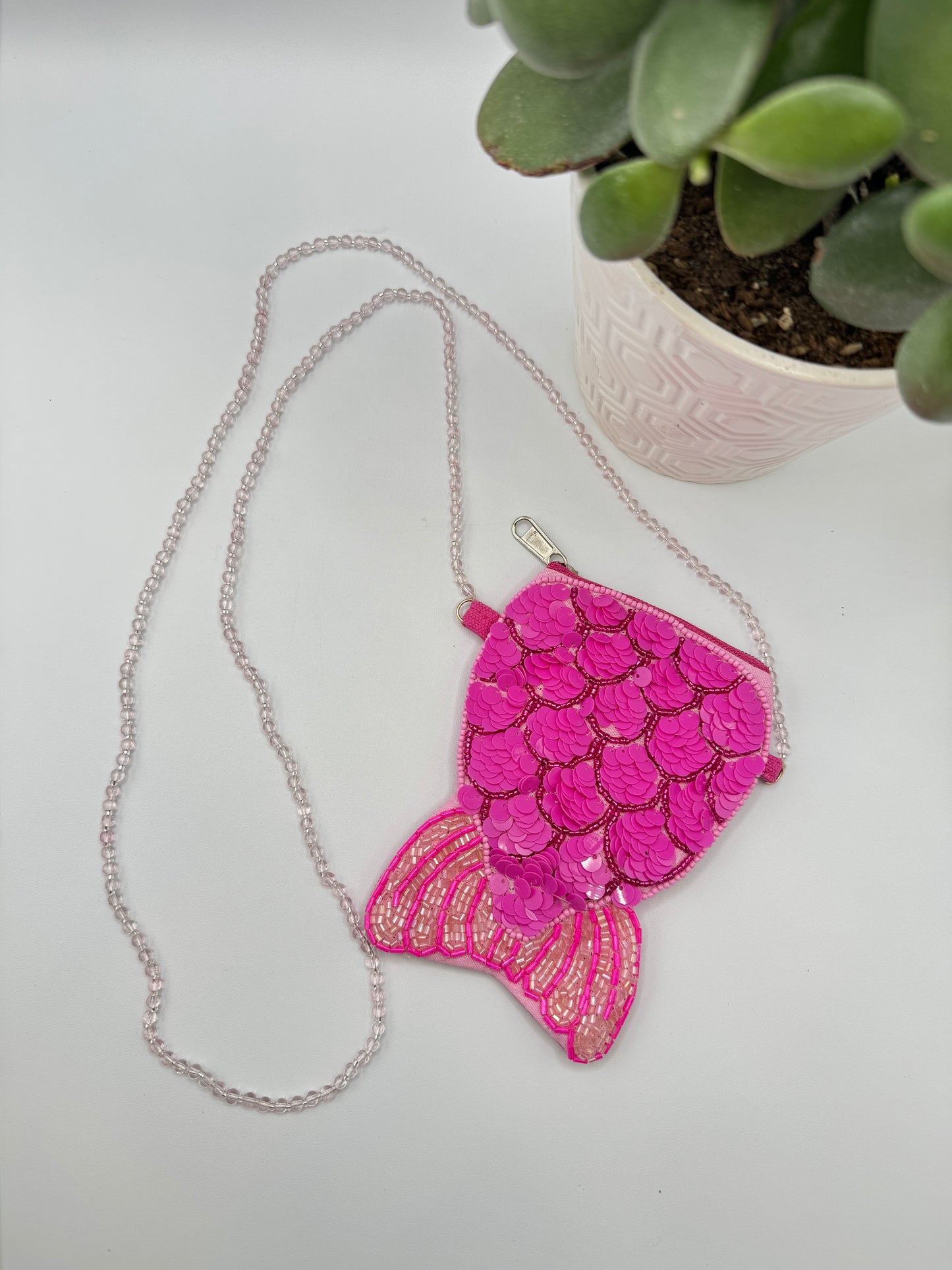 Hot Pink Mermaid Tail Purse