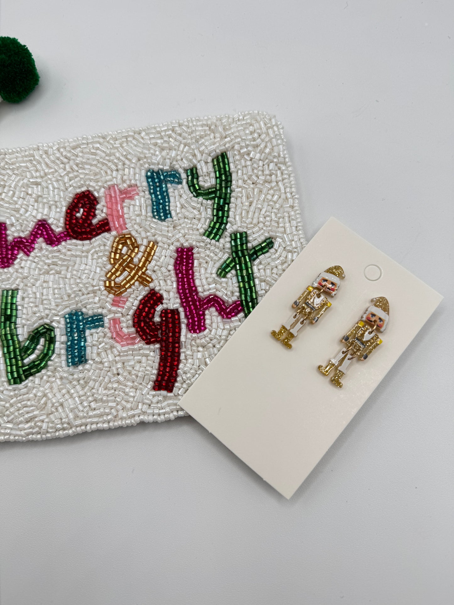 Mini Nutcracker Earrings - Gold