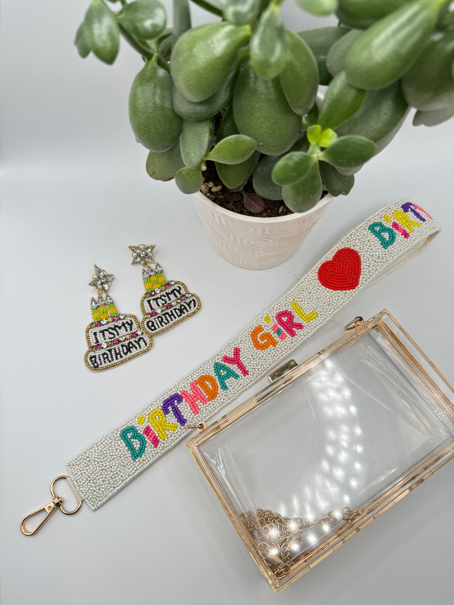 Birthday Girl Beaded Purse Strap