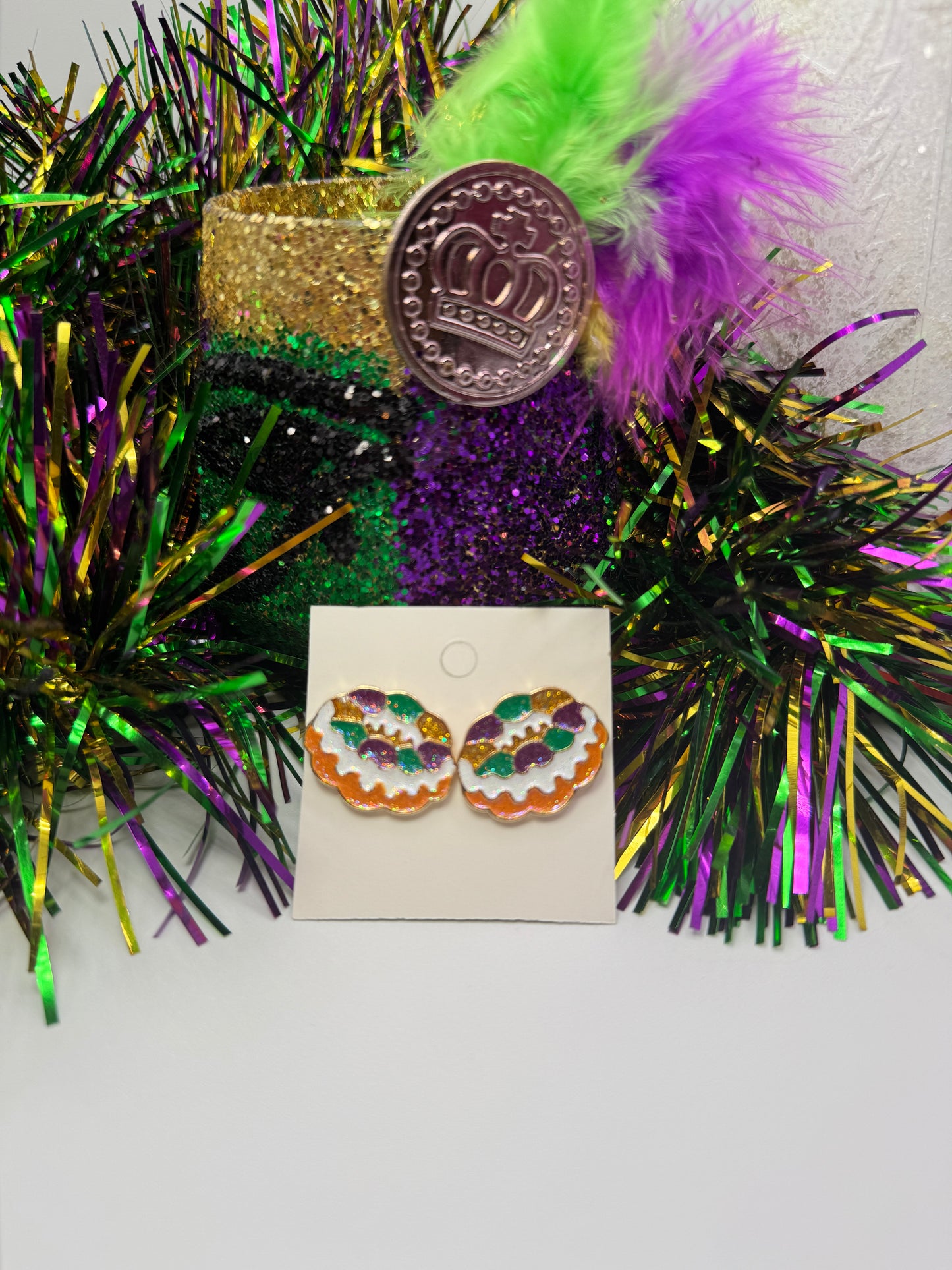 King Cake Stud Earrings