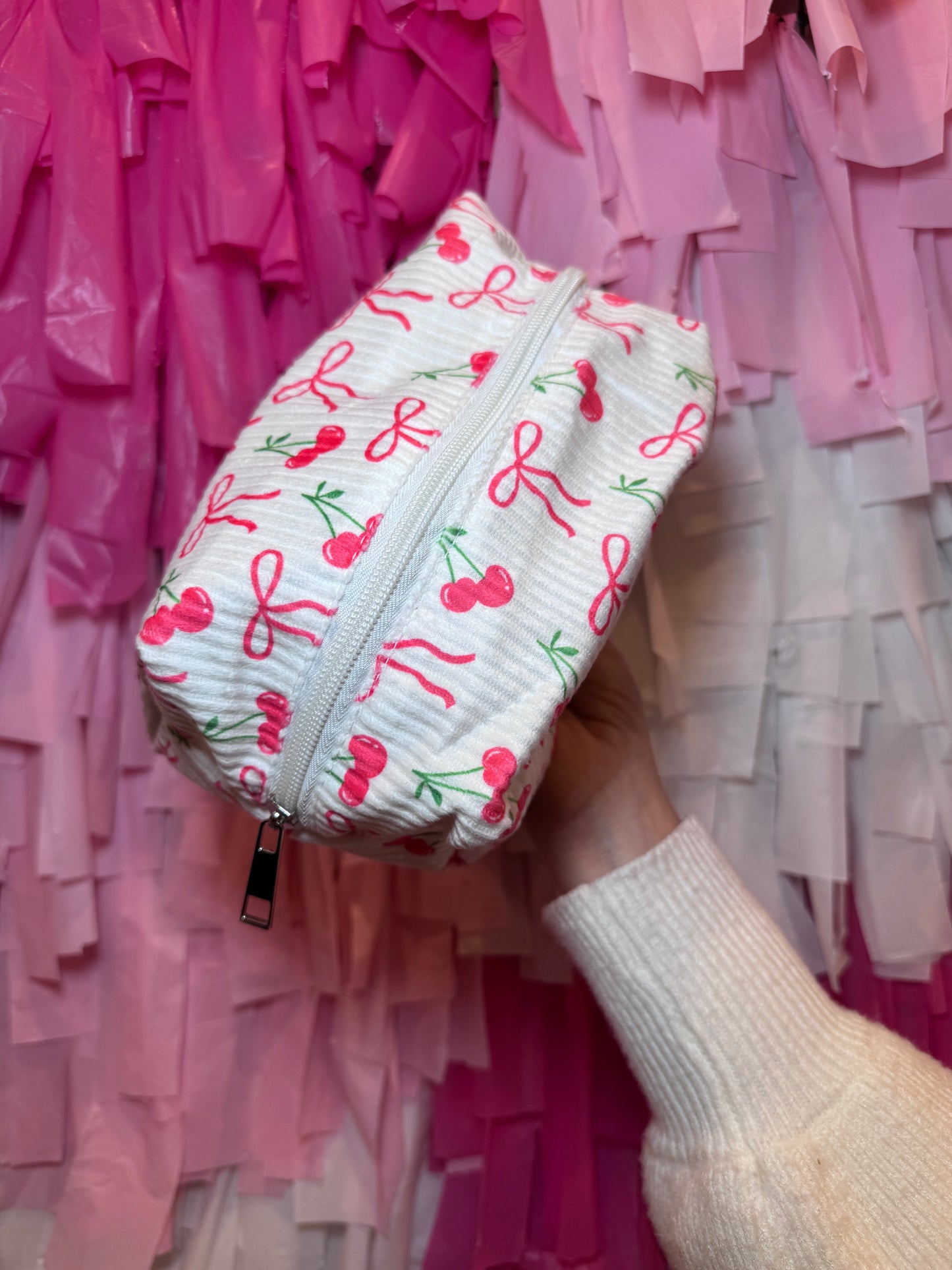 Cherries and Bows Pink Bag