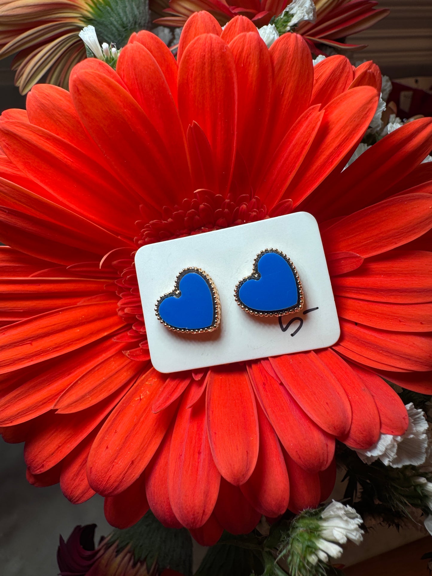 Gold Heart Studs