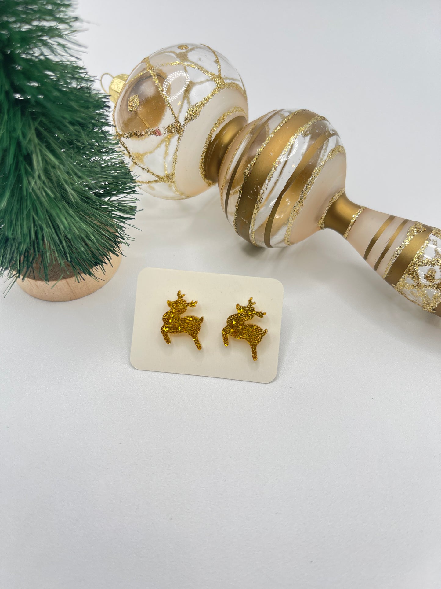 Gold Reindeer Stud