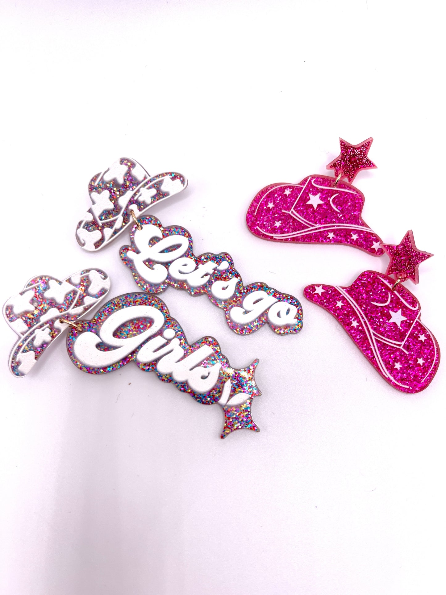Disco Cowgirl Hat Earrings