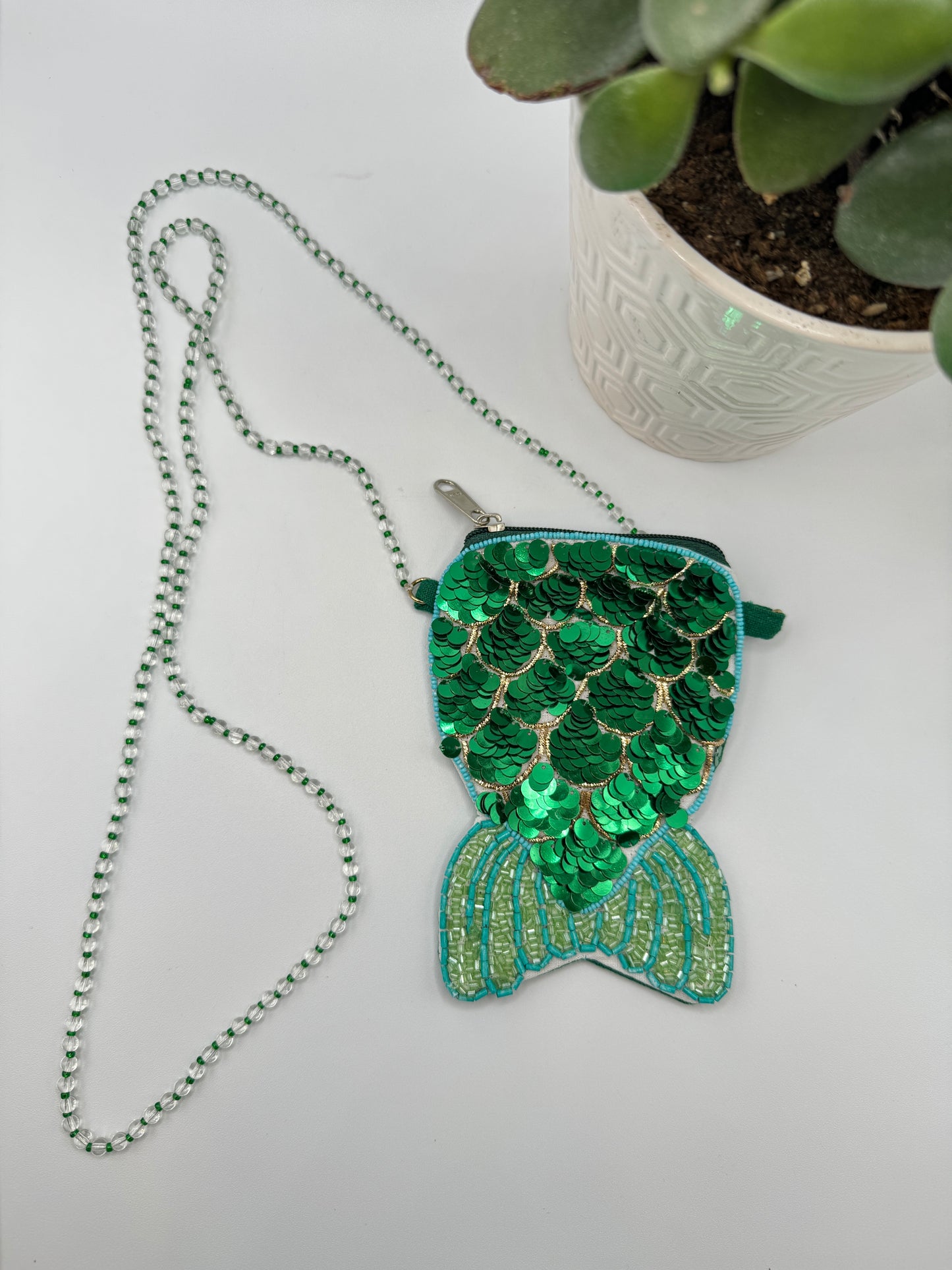 Emerald Mermaid Tail Purse