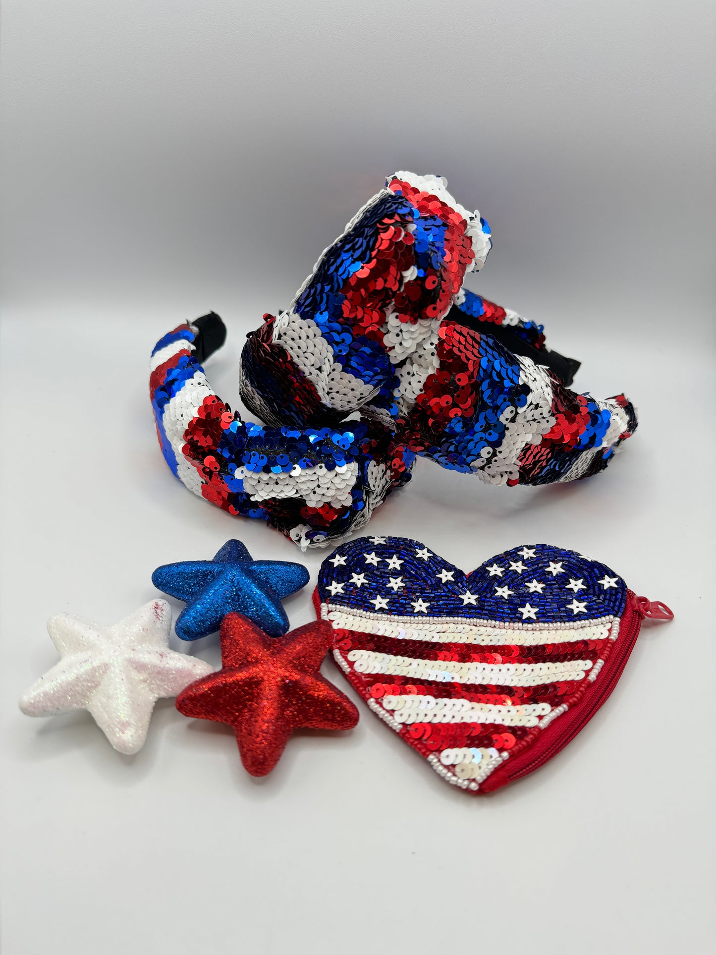 Red, White, and Blue Striped Headband