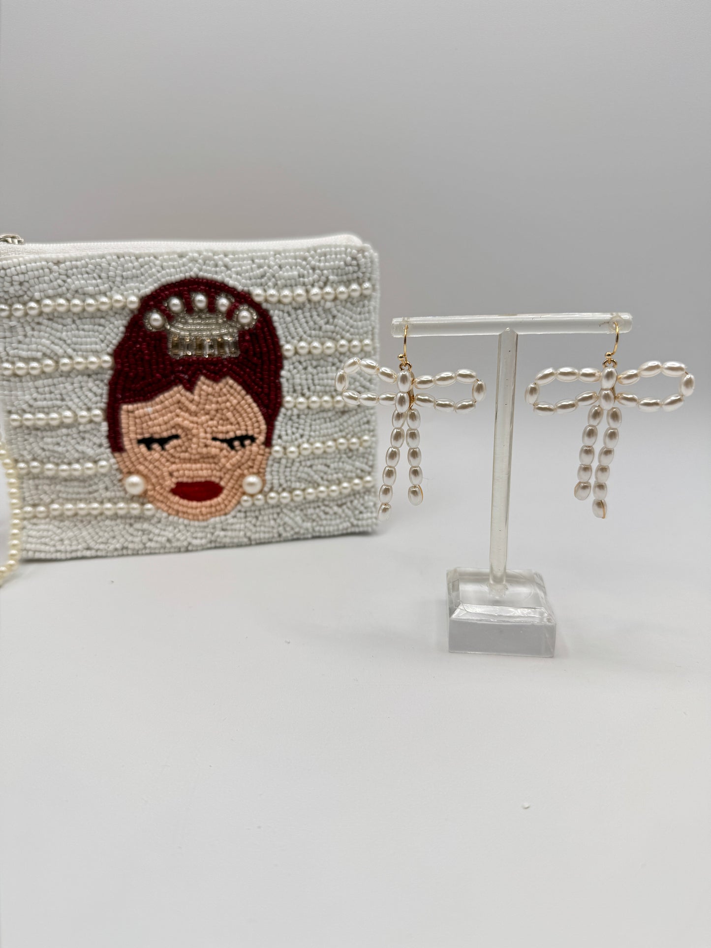 Pearl Bow Earrings