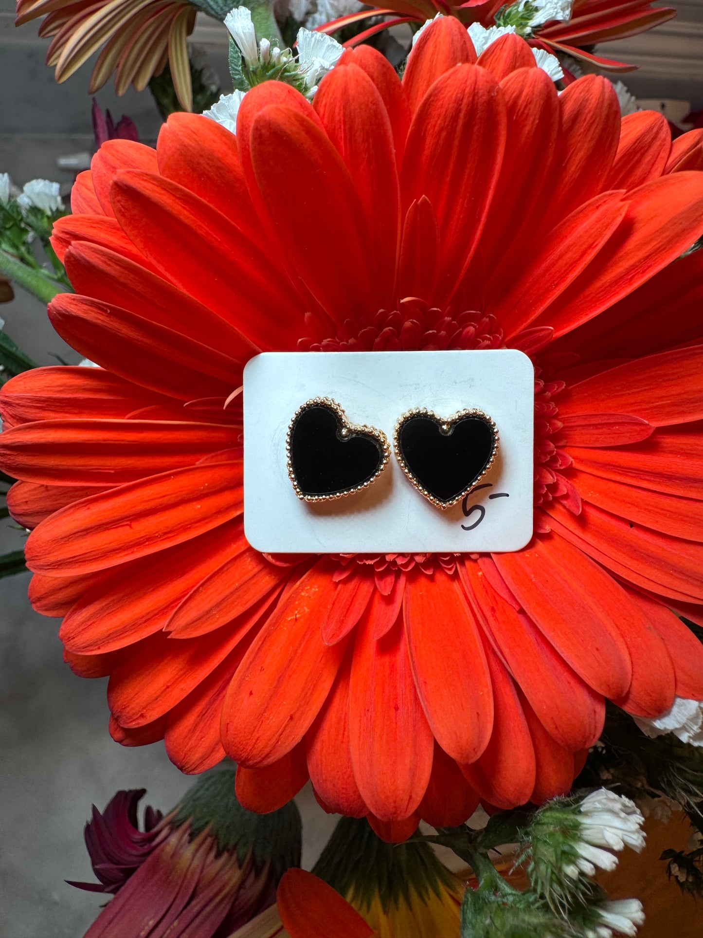 Gold Heart Studs
