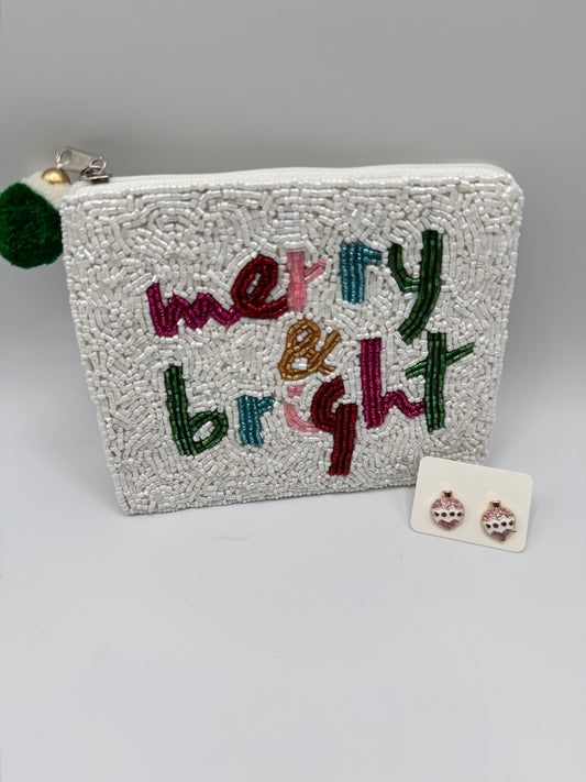 Polka Dot Christmas Ornament Stud