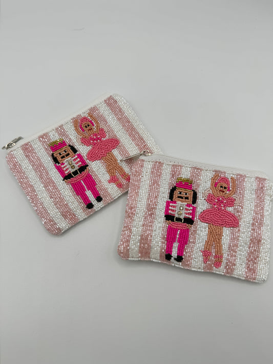 Sugar Plum Fairy and Pink Nutcracker Coin Purse