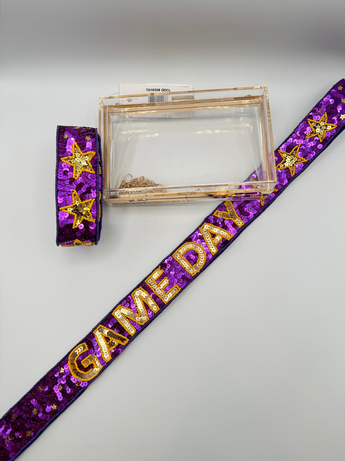 Purple and Gold Game Day Purse Strap