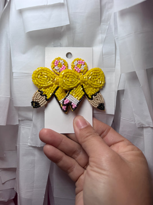 Pencil Bow Earrings