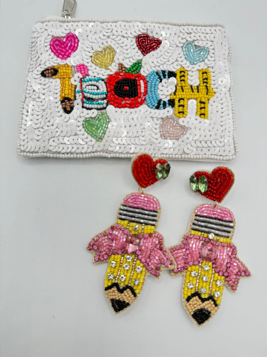 Pencil Teacher Earrings