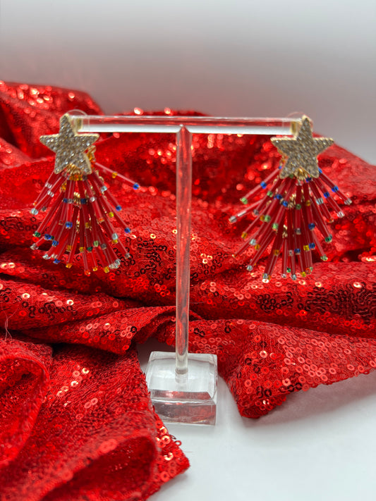 Fancy Christmas Trees - Red