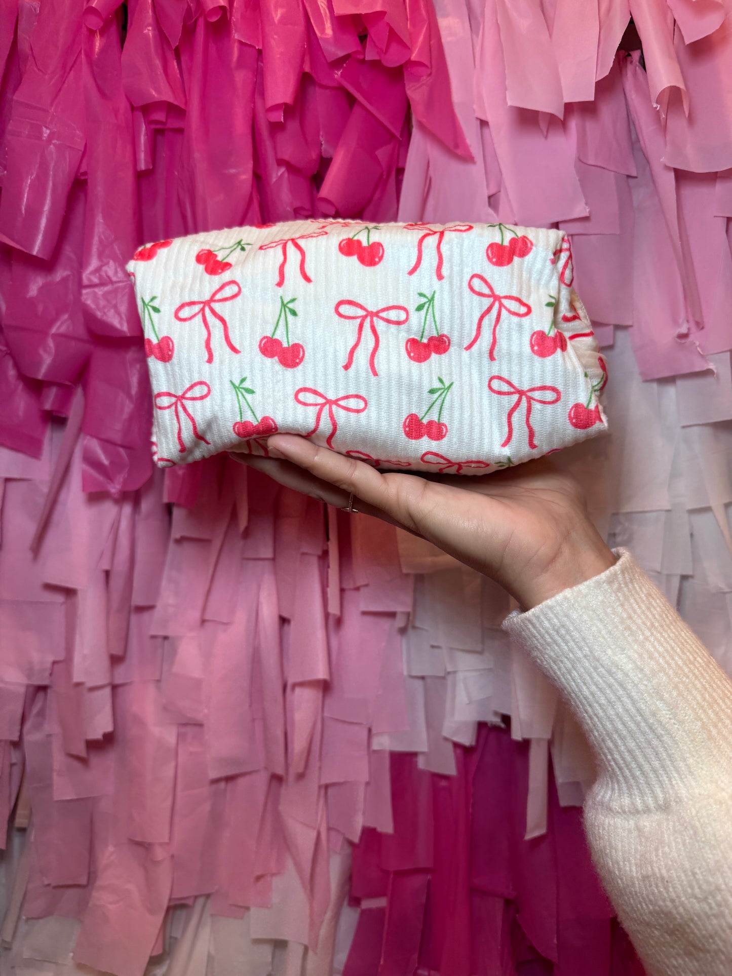 Cherries and Bows Pink Bag