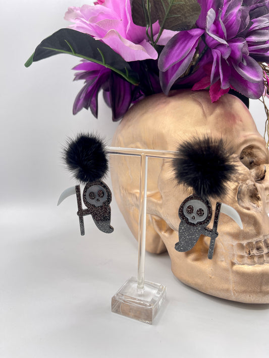 Fuzzy Grim Earrings