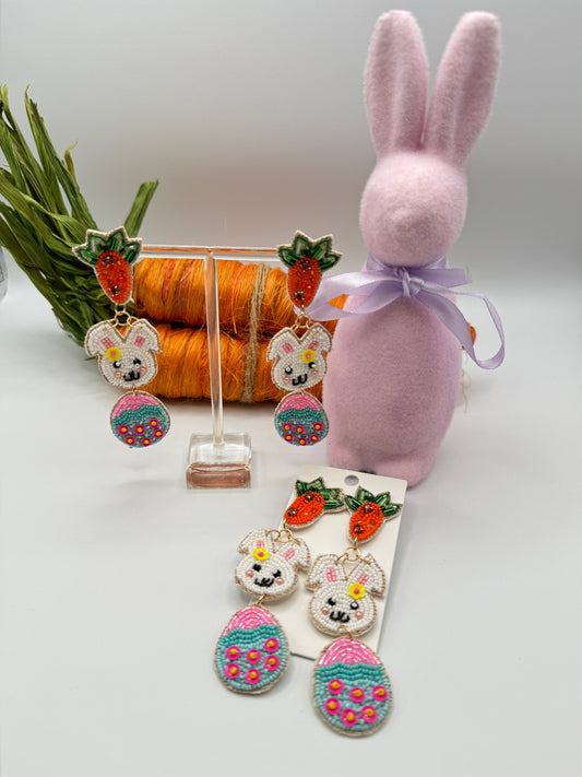 Easter Bunny Trio Earrings