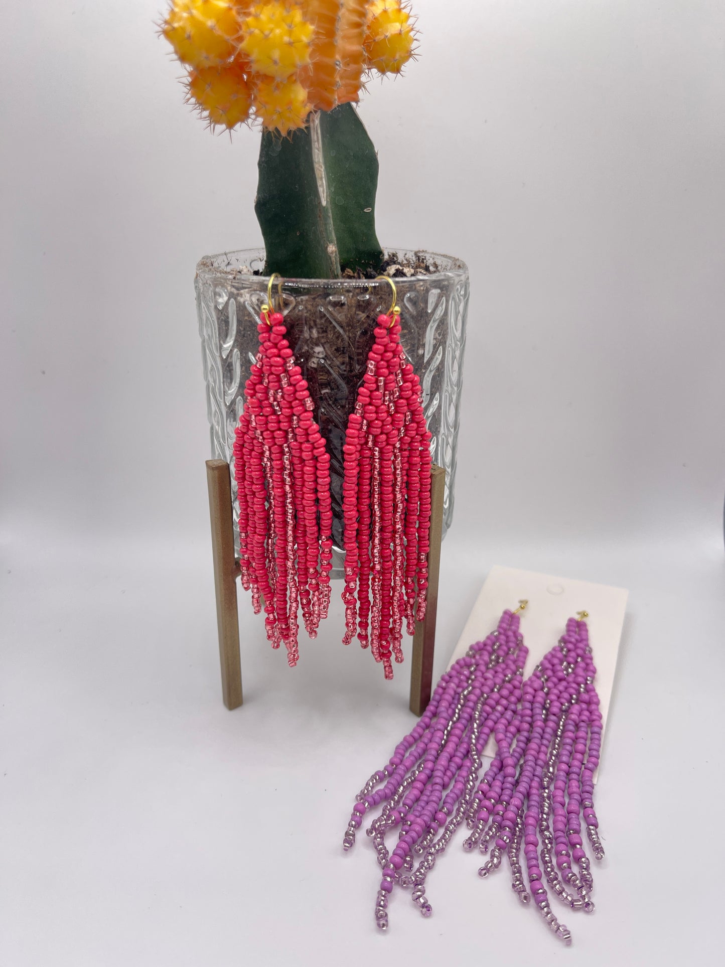 Beaded Fringe Drop Earring