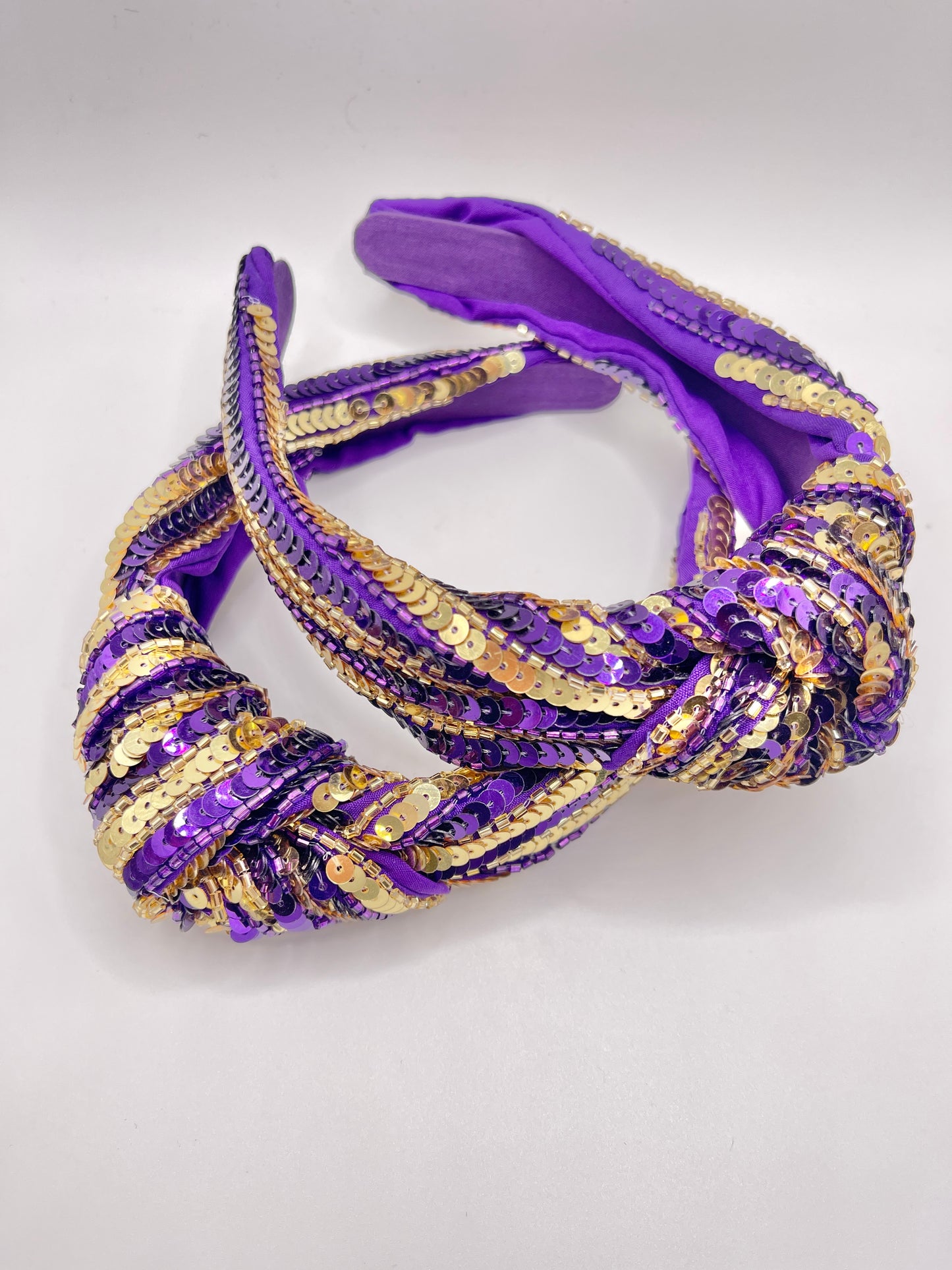 Sequin and Beaded Top Knot Headband