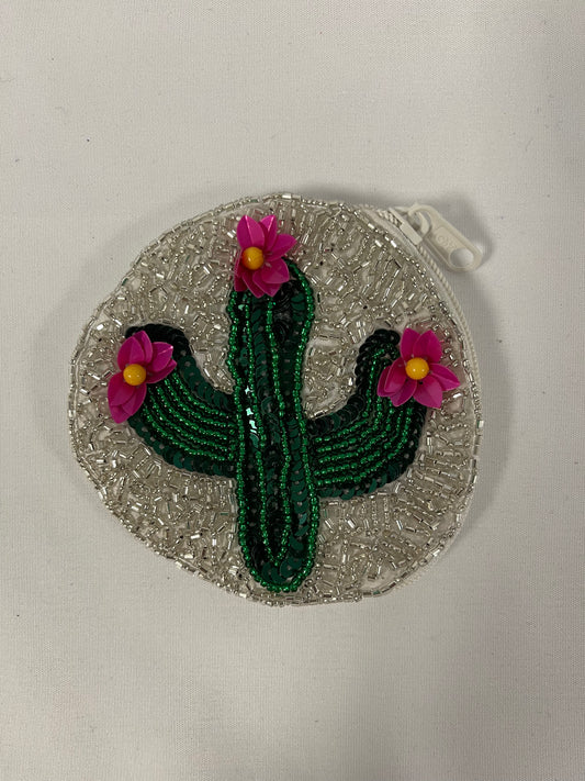 Small Beaded Cactus Coin Purse
