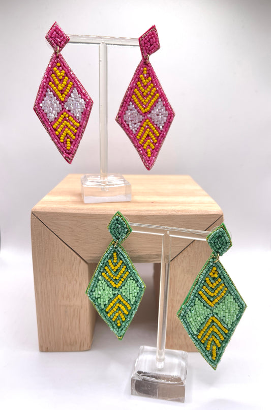 Double Diamond Earrings