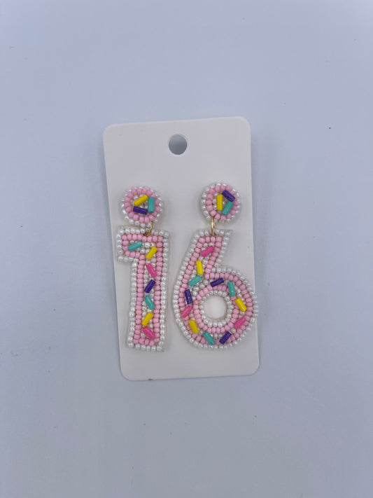 Sweet 16 Birthday Earrings