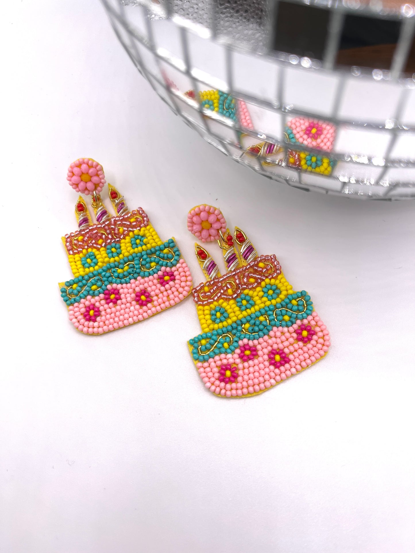 3 Candles Birthday Cake Earrings