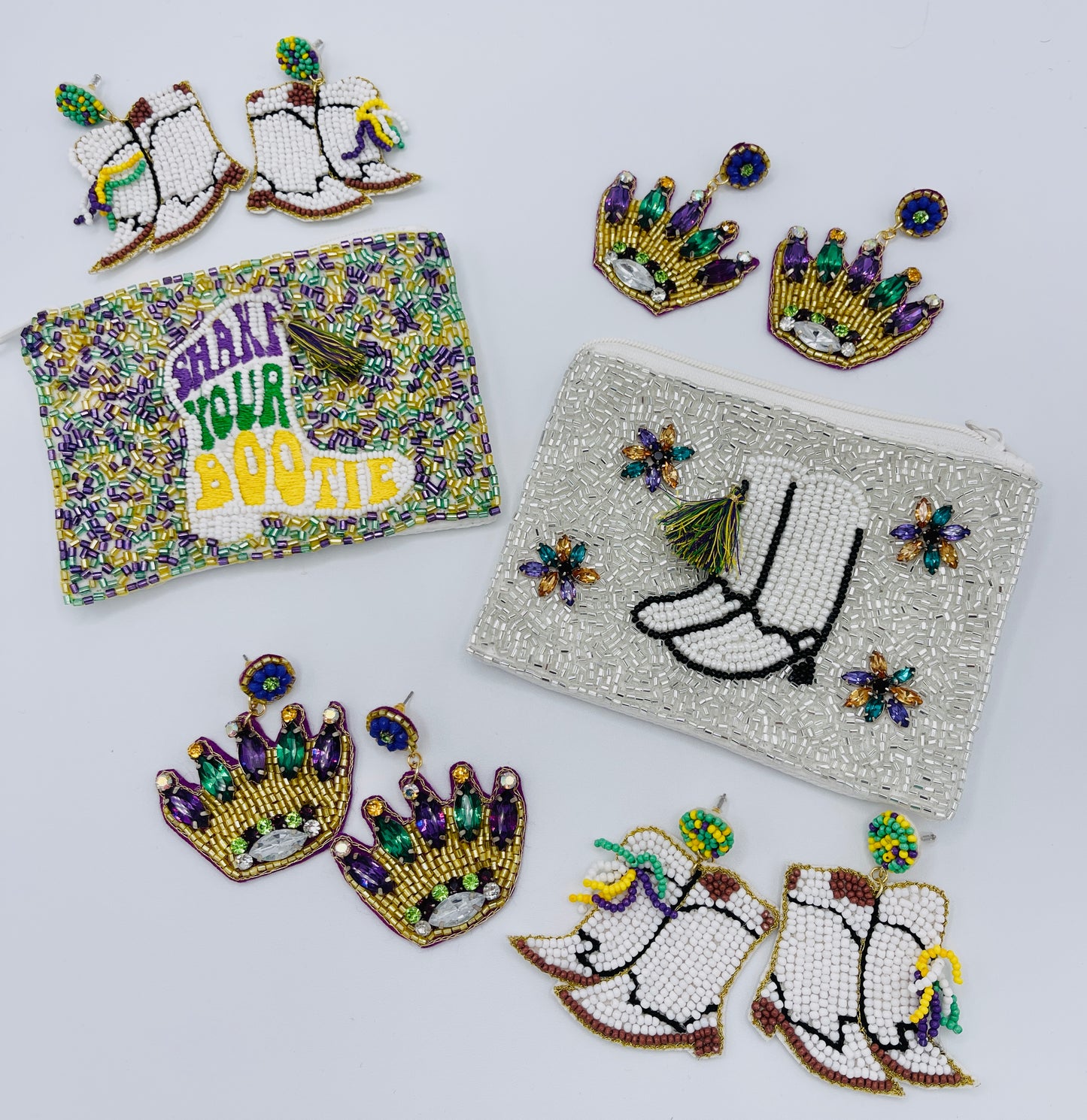Mardi Gras Majorette Boots Coin Purse